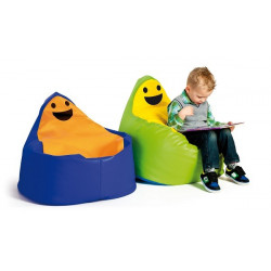 Pouf Faccina verde-verde.