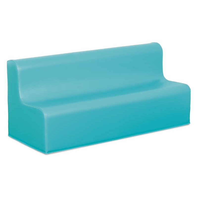 Divanetto nido h 25 - 3 posti, azzurro. Divanetto nido h 25 - 3 posti, azzurro.