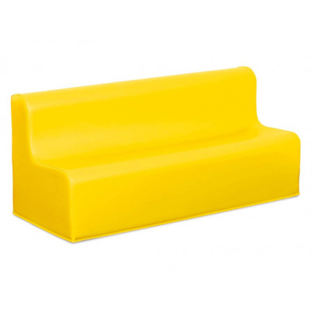 Divanetto nido h 25 - 3 posti, giallo.