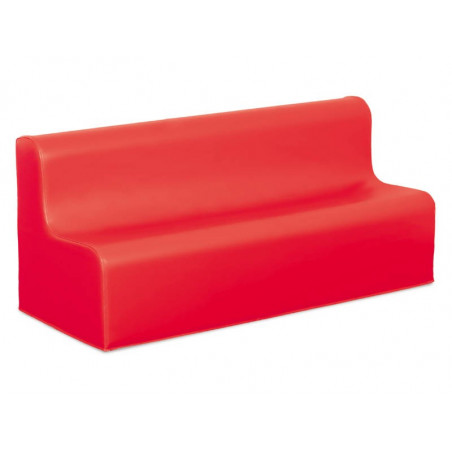 Divanetto nido h 25 - 3 posti, rosso.