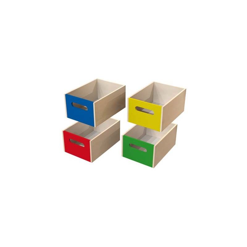 Contenitore legno grande - verde.