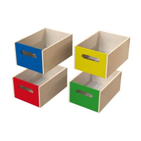 Contenitore legno grande - verde.