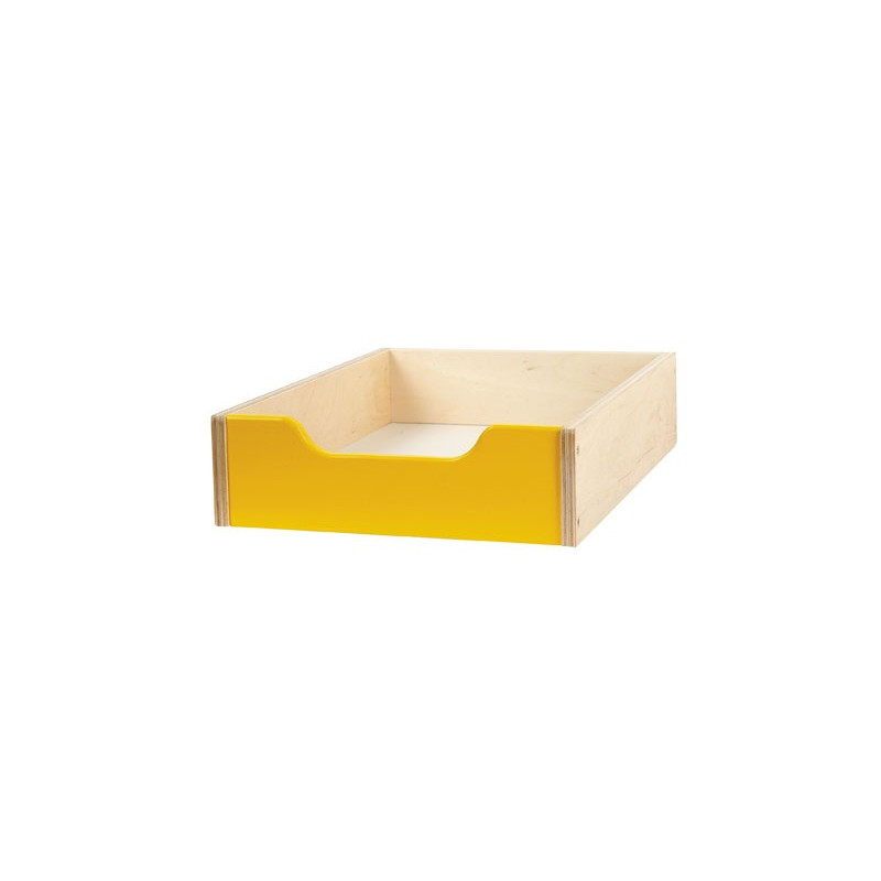 Contenitore legno piccolo - giallo.