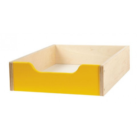 Contenitore legno piccolo - giallo.