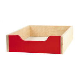 Contenitore legno piccolo - rosso.