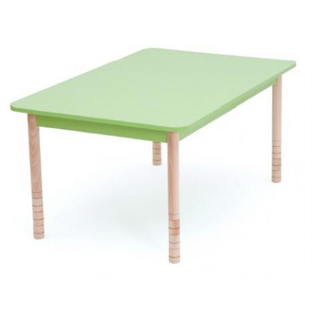 Tavolo Color rettangolare verde.