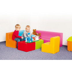 Pouf quadrato nido - azzurro.