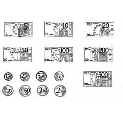 Euro - timbri in legno.